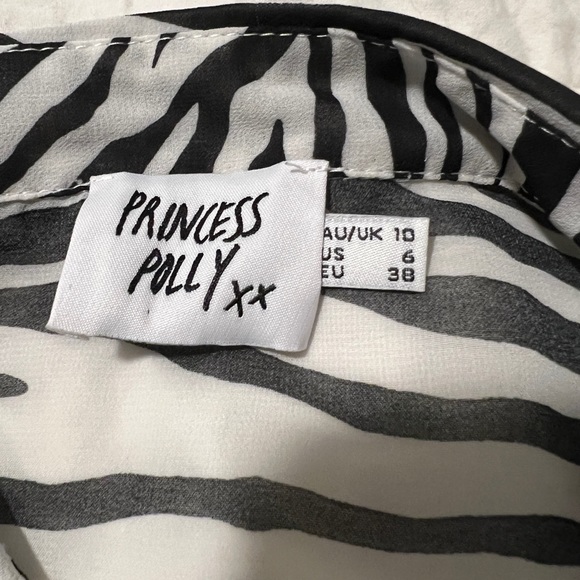 zebra mesh button up - Picture 2 of 3